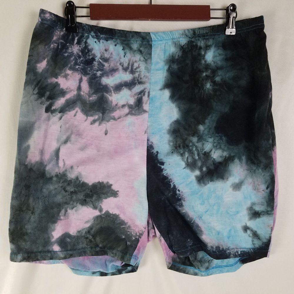 Emery Rose Shorts Womens 2XL Multicolor Tie Dye High Rise Casual Pull On